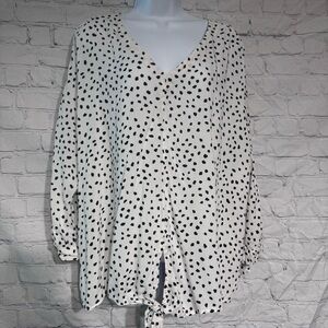 Dalmatian Print Front Tie XL